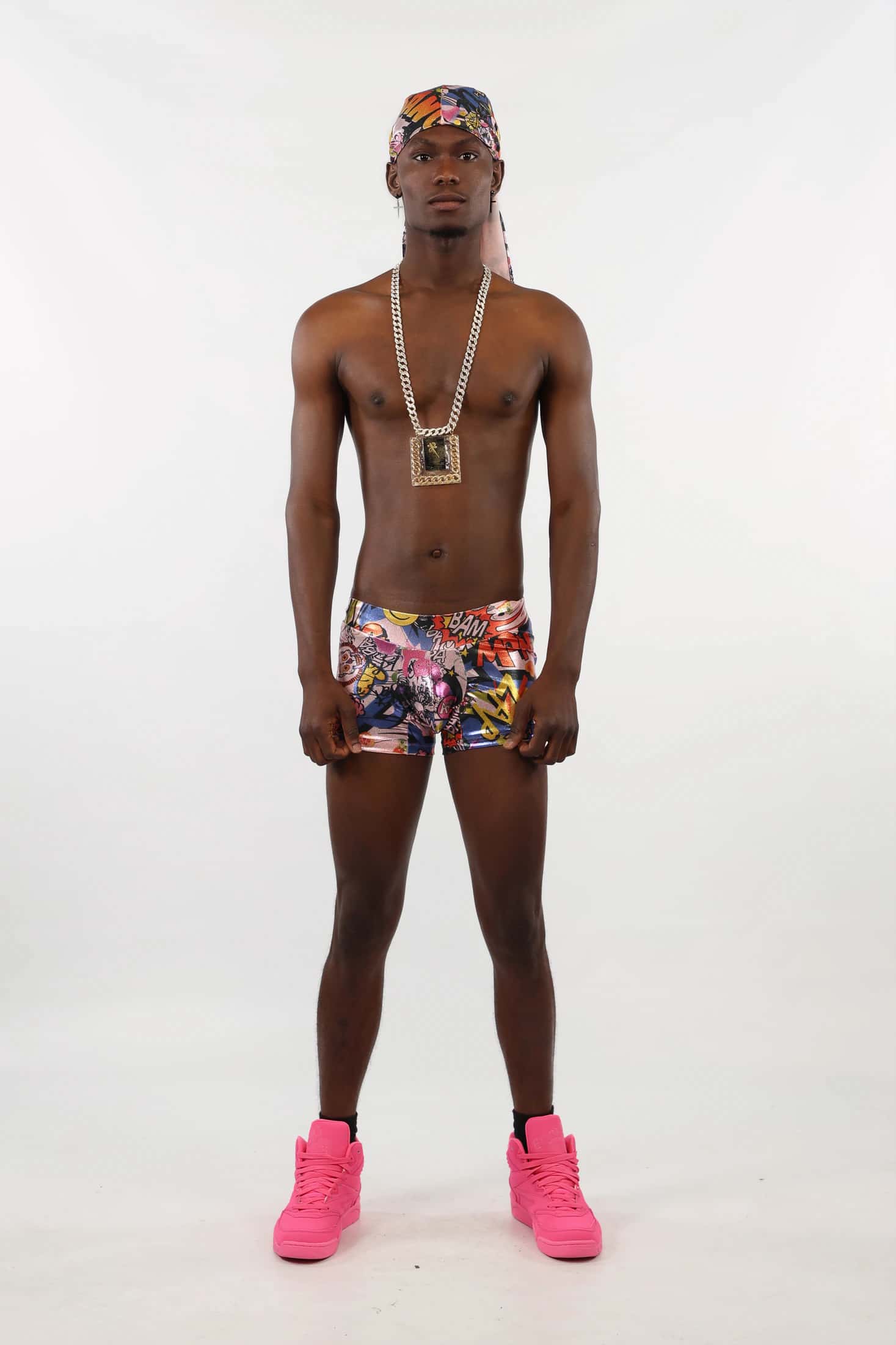 Animated Swim Trunks With Matching Durag - miniatura 1