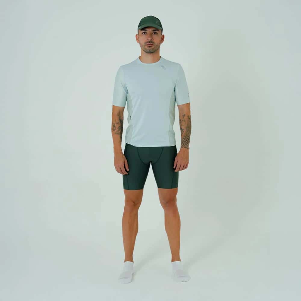 CAMISETA RUNNING MANGA CORTA PRO 405 AZUL CLARO PARA HOMBRE