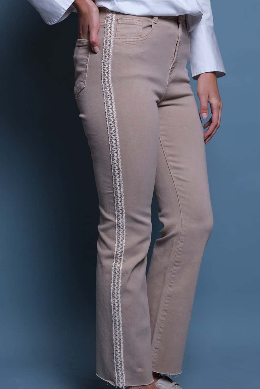 JEANS RANDA TEJIDA BEIGE