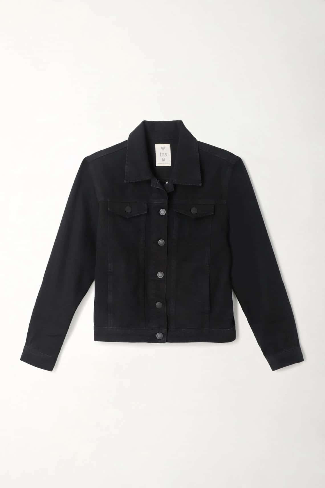 Chaqueta en black denim para mujer