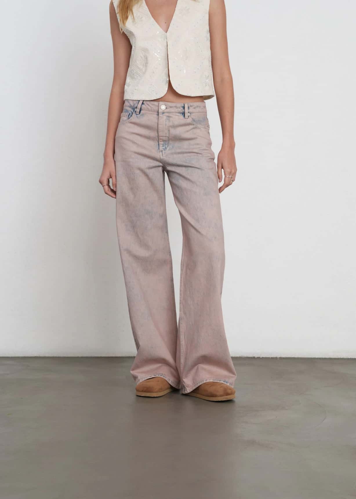 Jean Wide Leg efecto vintage