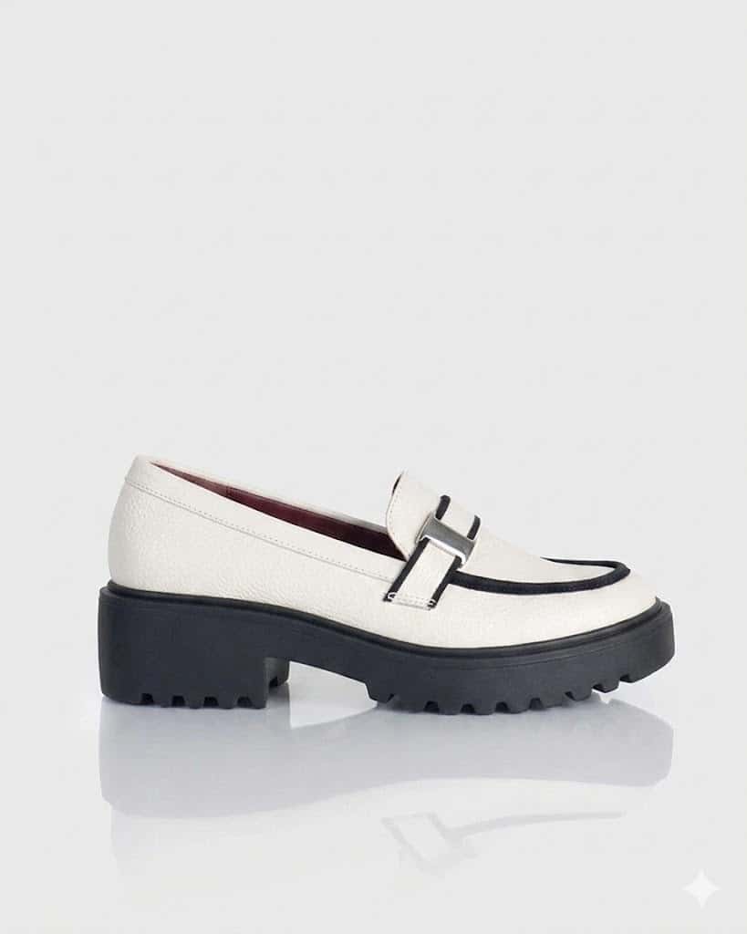 Mocasin Zenda cuero Beige - miniatura 1
