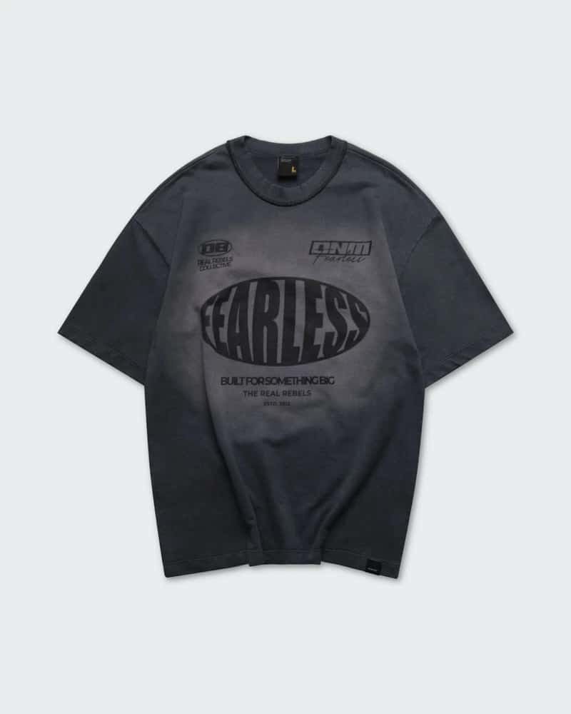 Camiseta Gris Oversize Fearless - miniatura 1