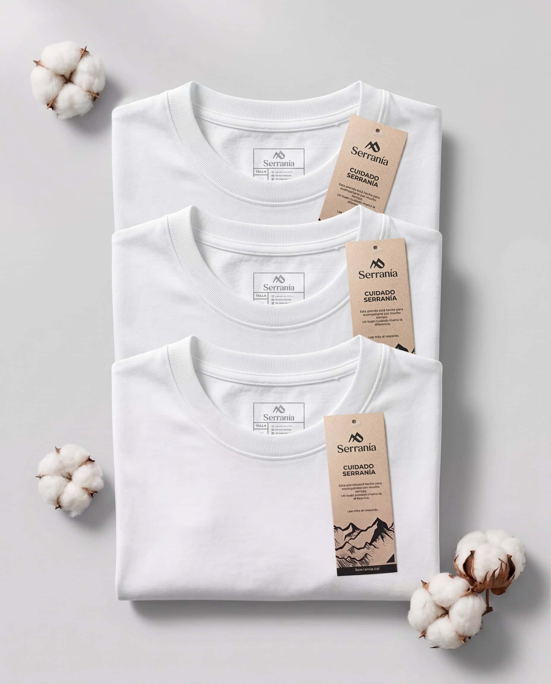 Set 3 Camisetas Slim Fit Blancas