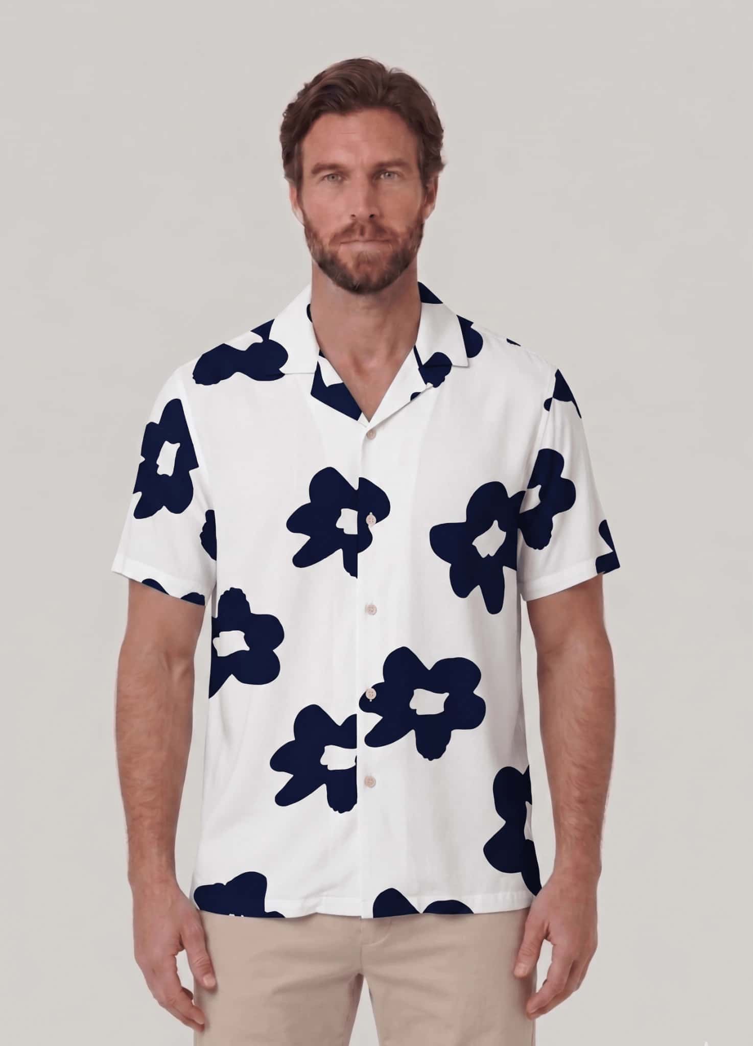 Camisa estampada manga corta para hombre Jon Sonen 027225059