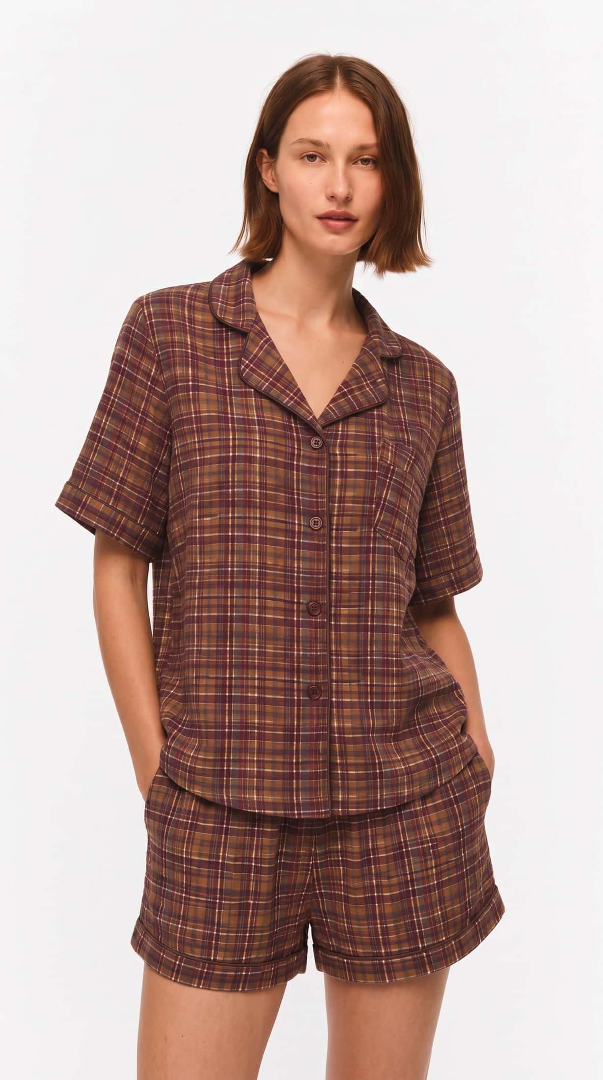 Set Short Paris Chestnut Plaid