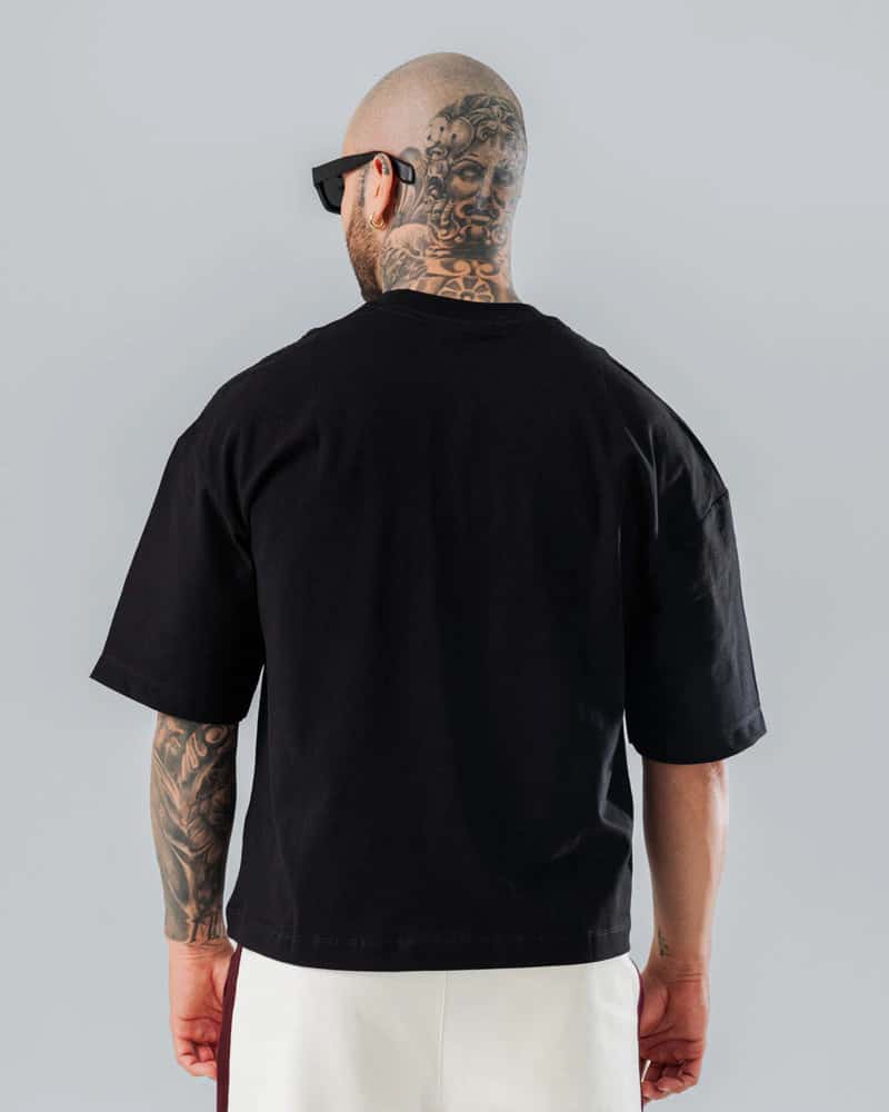 Camiseta Boxy Fit Básica Negro - miniatura 4