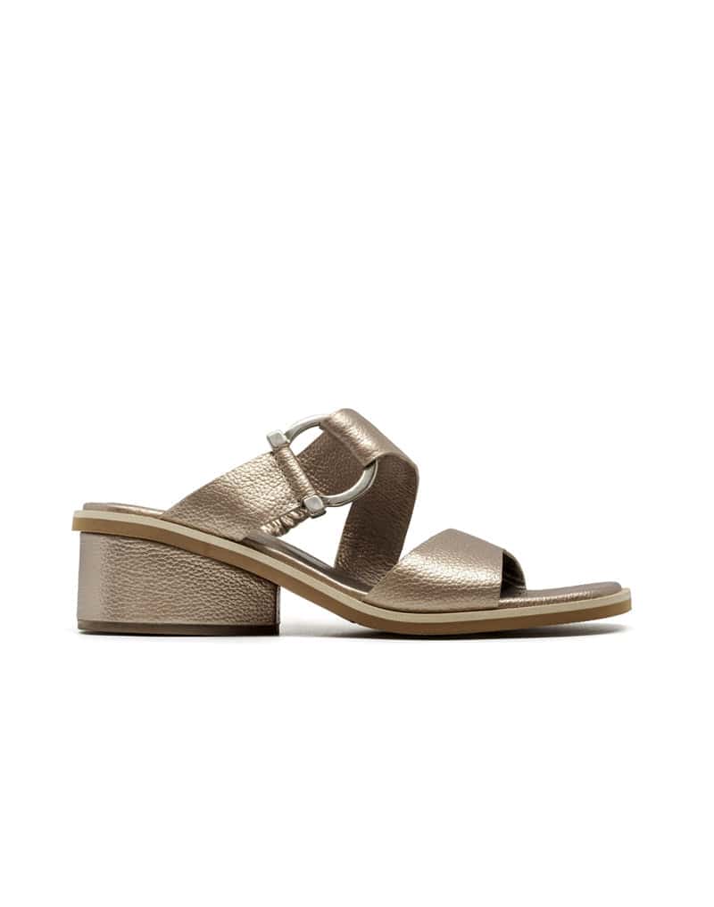Sandalia tacon de cuero  REF HLY1634