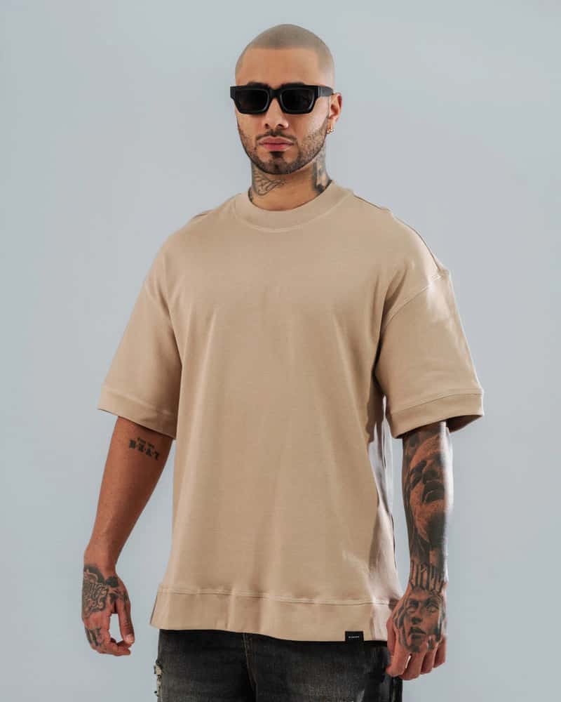 Duo Pack Camisetas Oversize Básicas Neutro Essential - 300g - miniatura 2