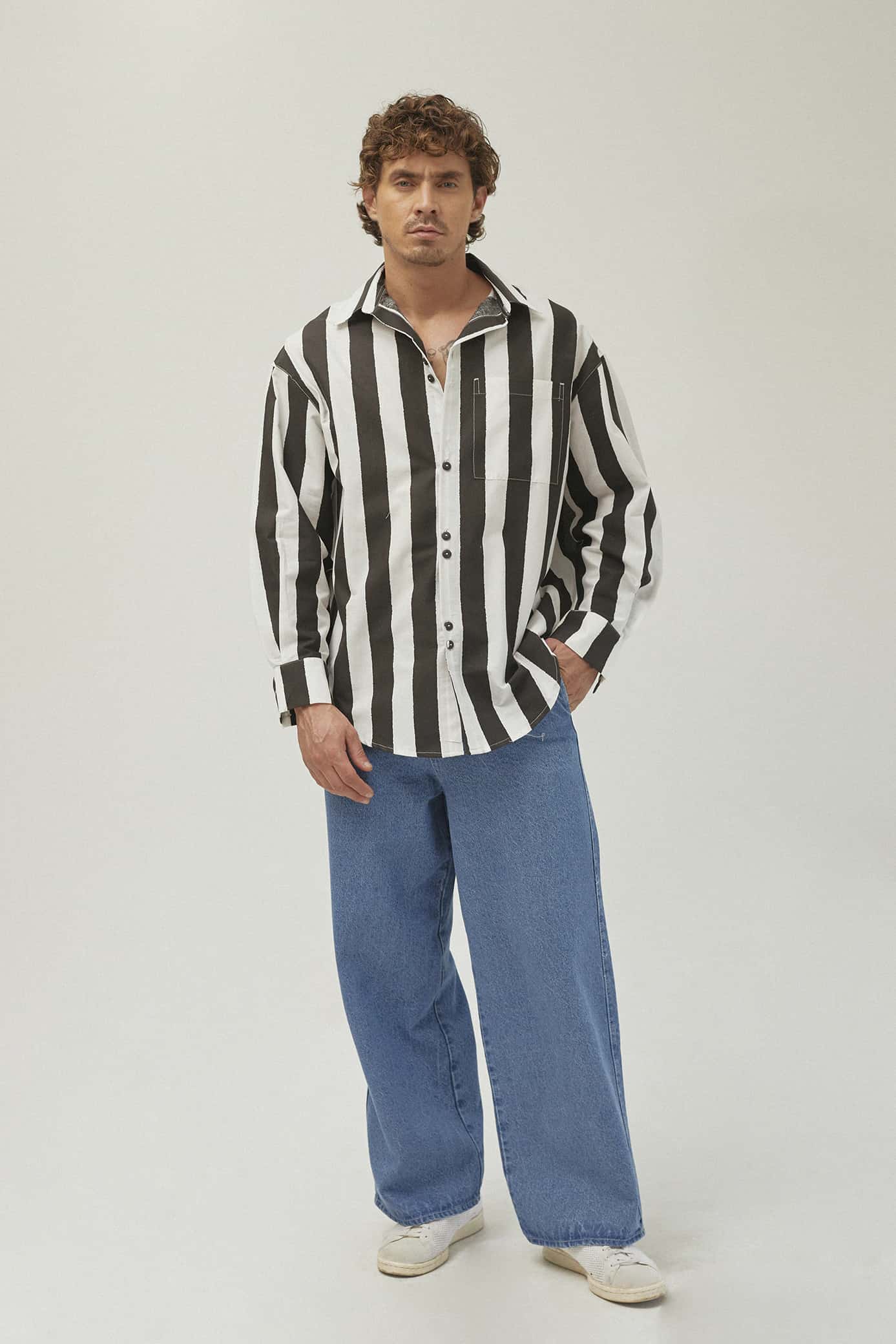 Camisera Over Rayas