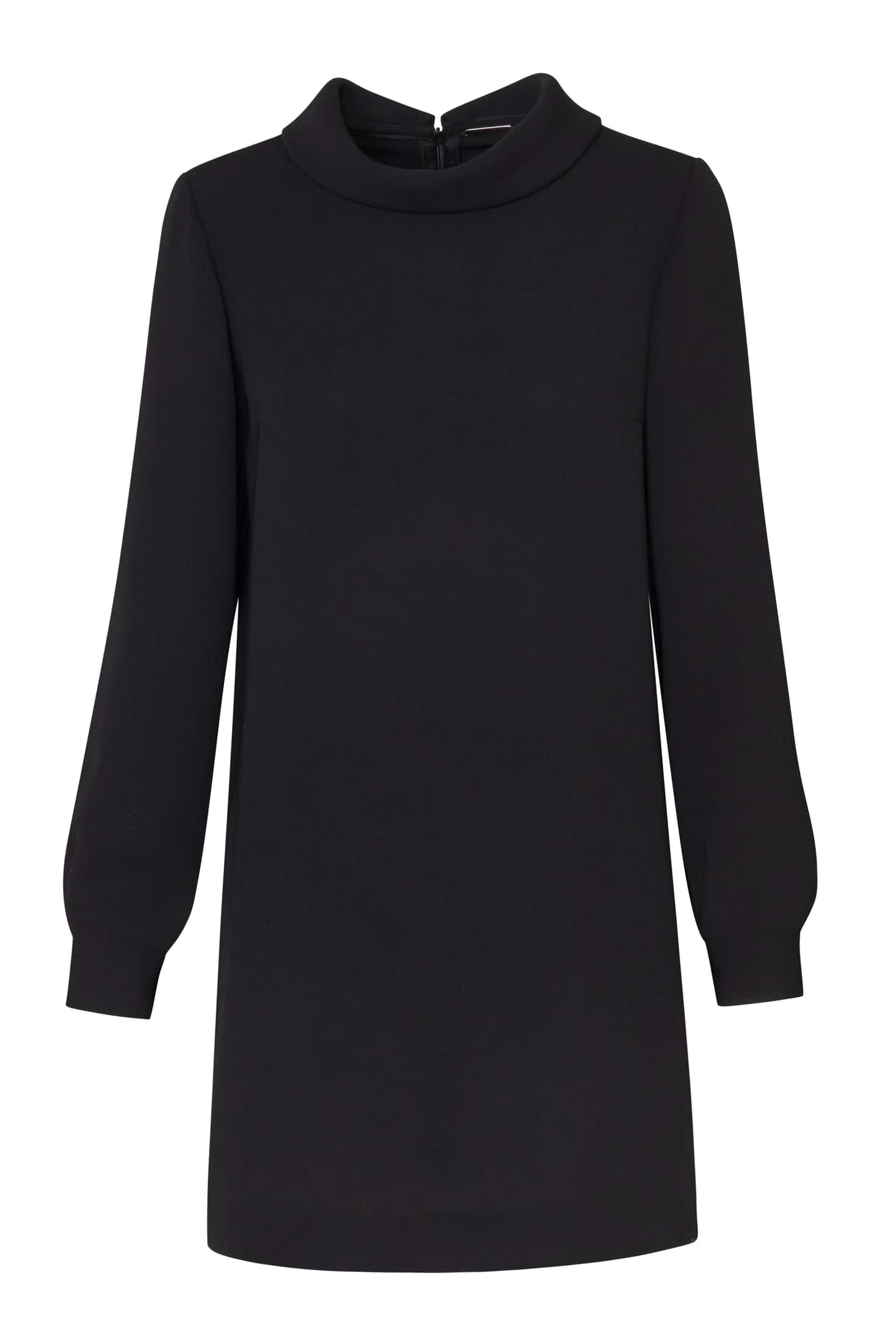 High-Neck Long-Sleeve Cady Mini Dress - miniatura 2