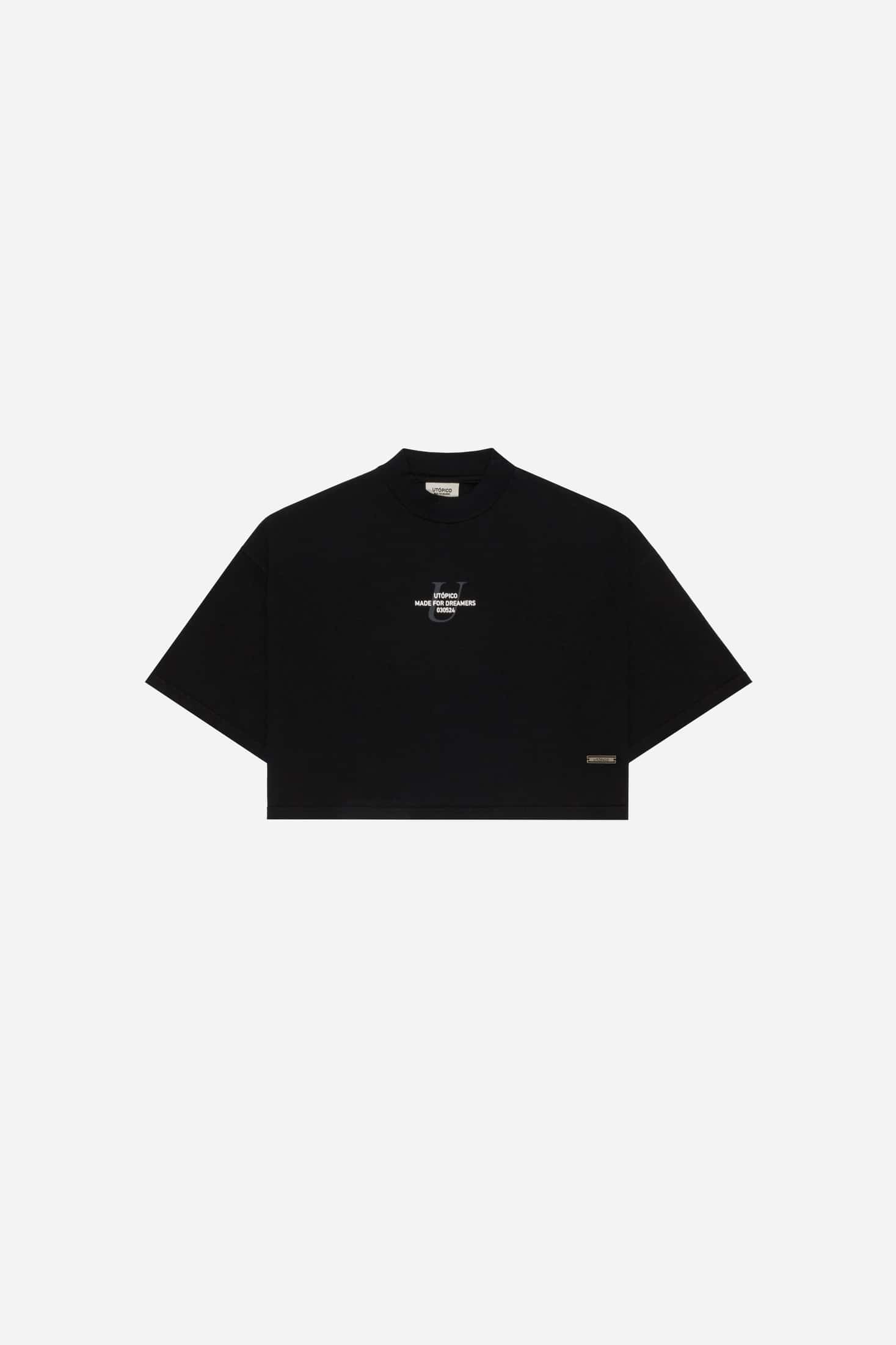 CAMISETA  CROPPED - NEGRO