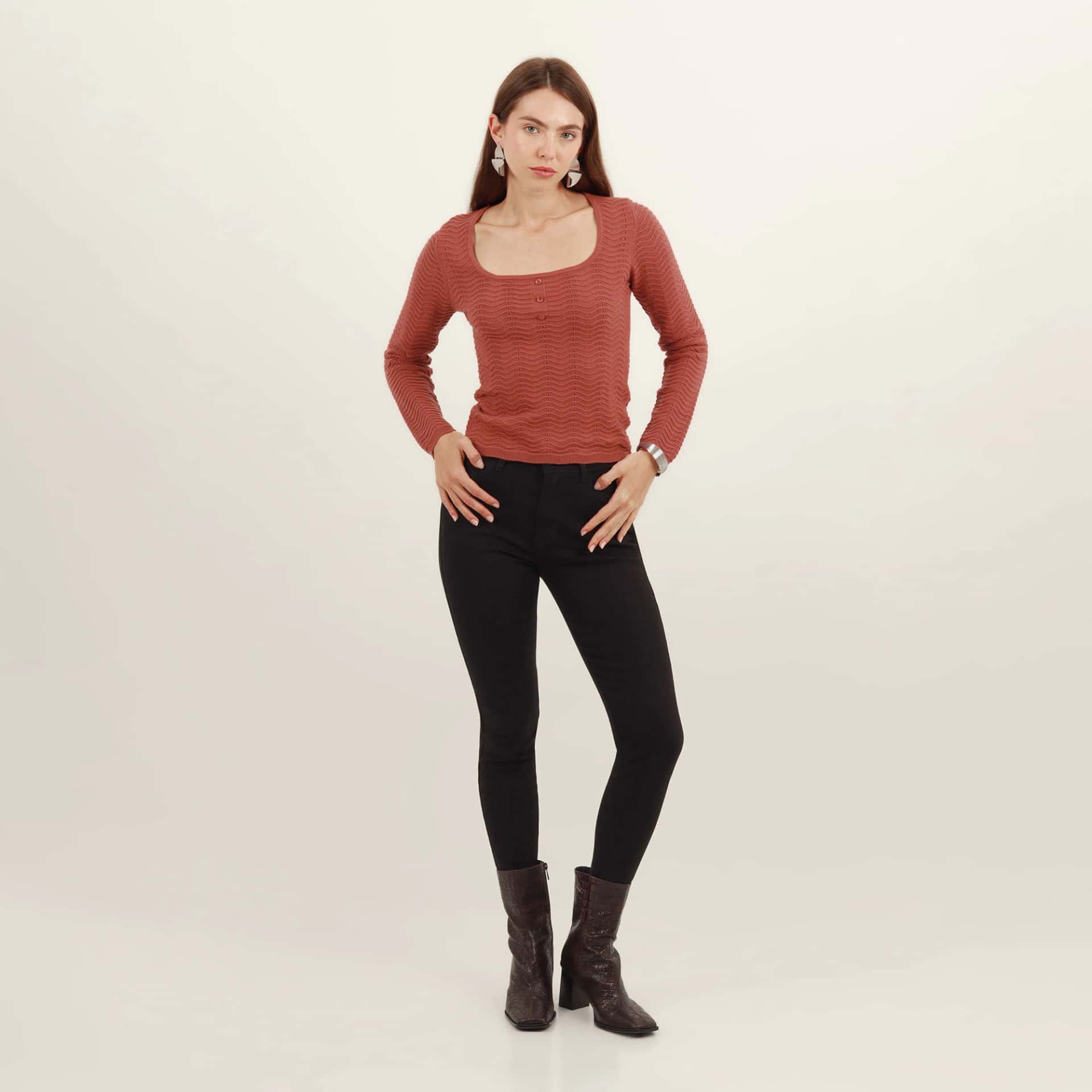Jean diva skinny tiro medio