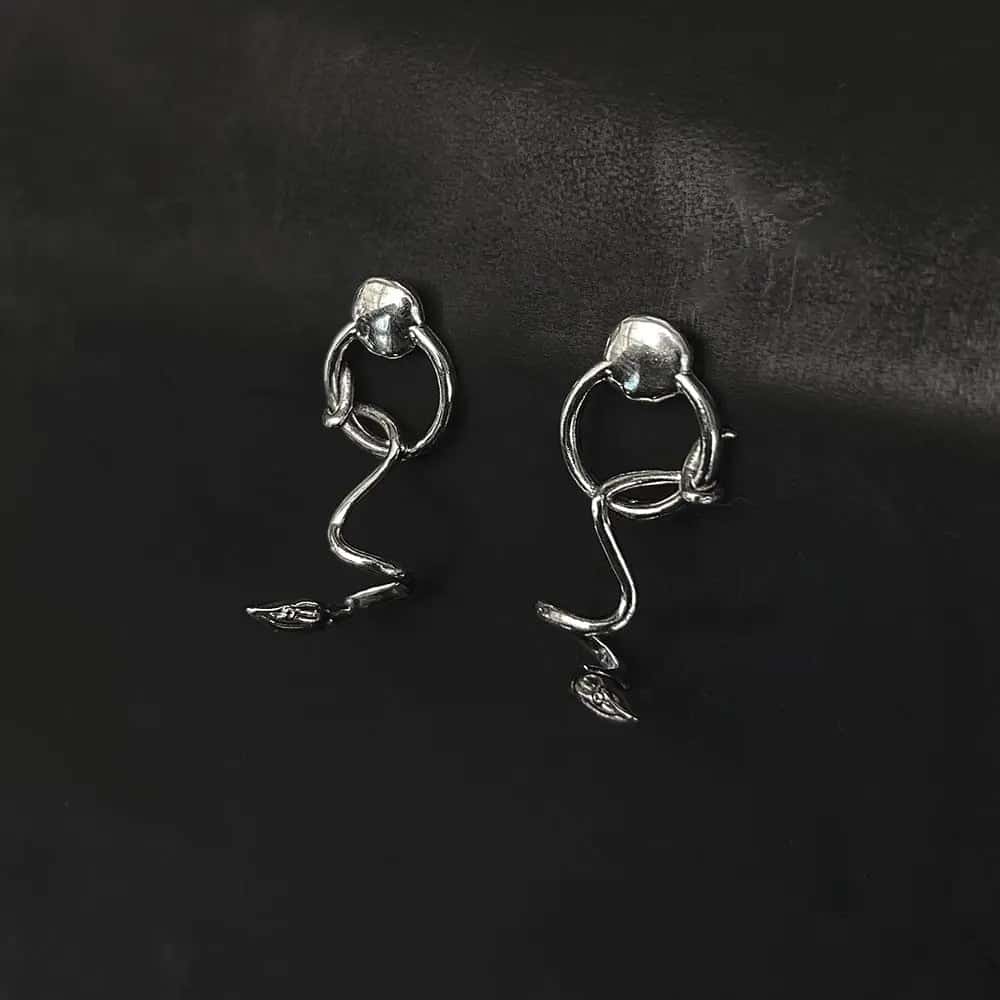 Aretes Culebra Bejuquilla Suspendida