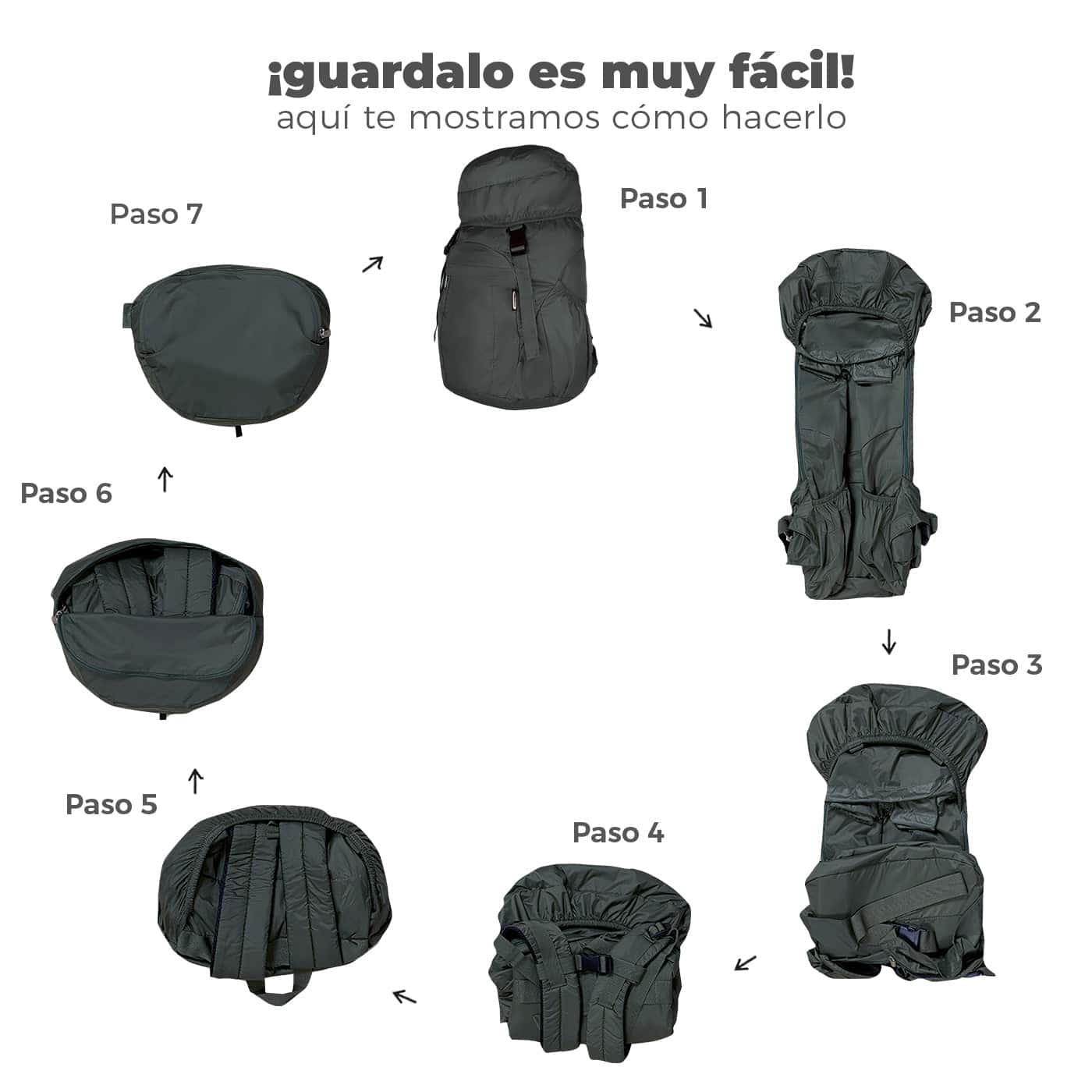Morral Viajero Plegable Citybags Negro - miniatura 9
