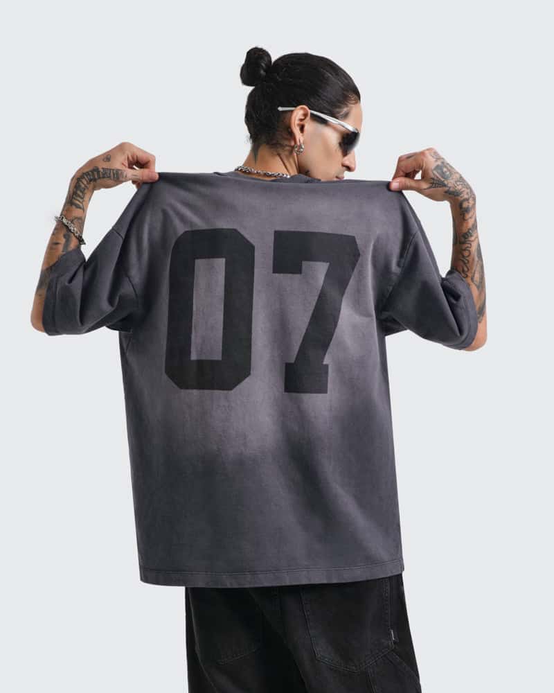 Camiseta Gris Oversize Fearless - miniatura 5