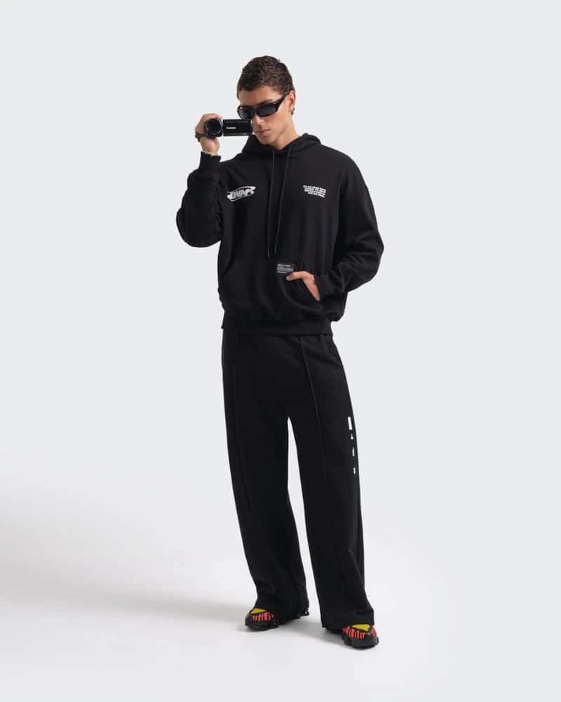 Hoodie Negro  Oversize Night Signal - miniatura 7