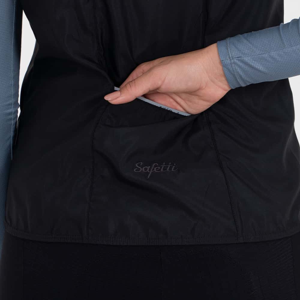CHALECO CICLISMO NAPOLI NERO PARA MUJER - miniatura 5