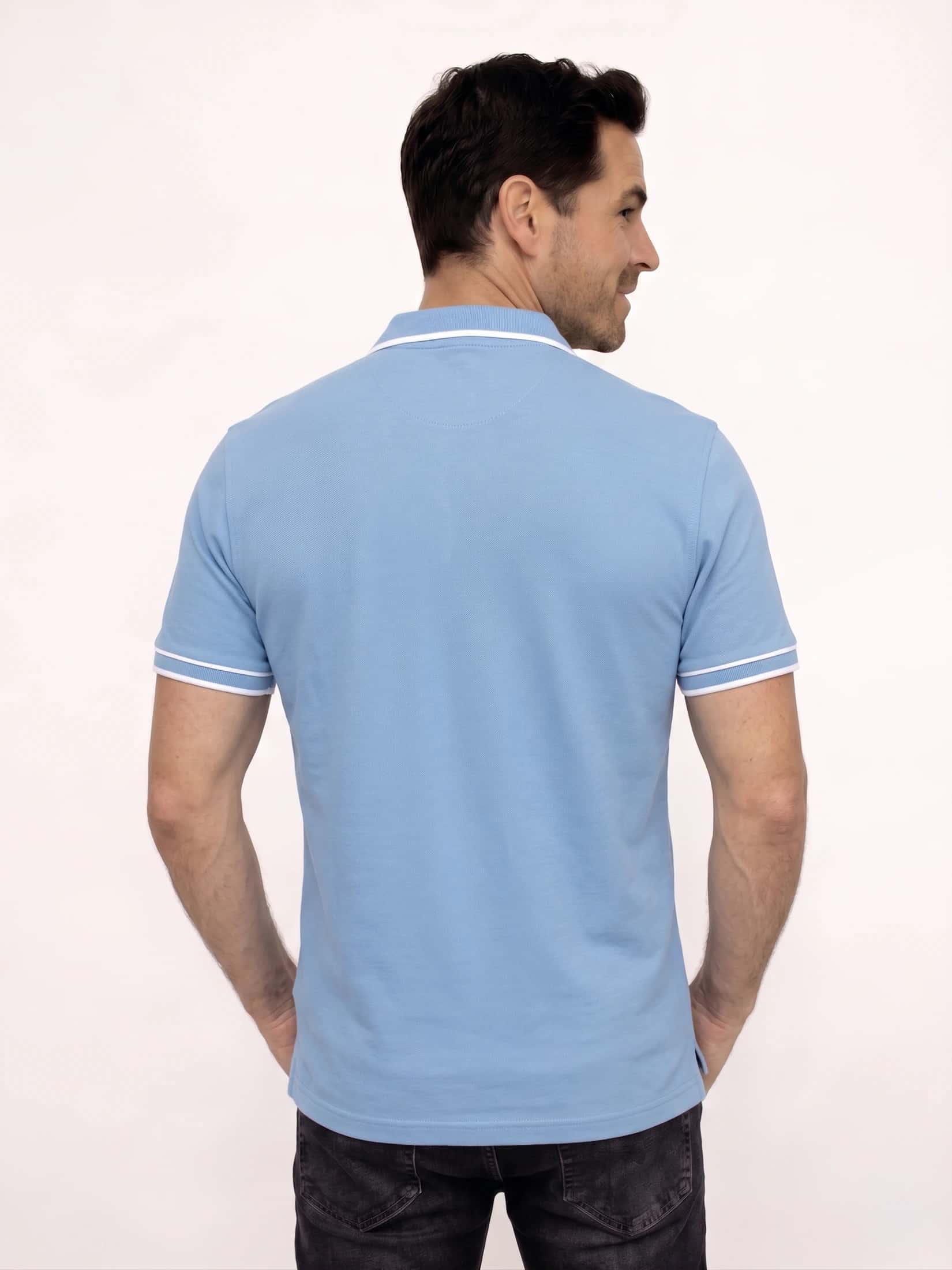 POLO MANGA CON VIVOS EN CONTRASTE PARA HOMBRE - miniatura 3