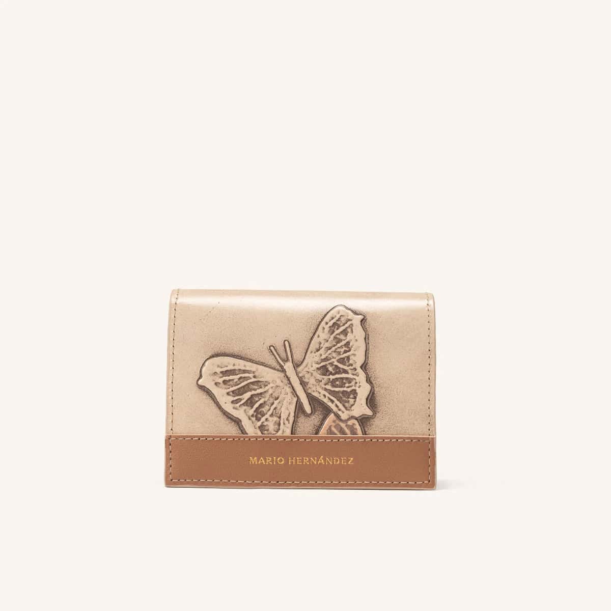 Billetera Lola Mediana Latte Mariposas
