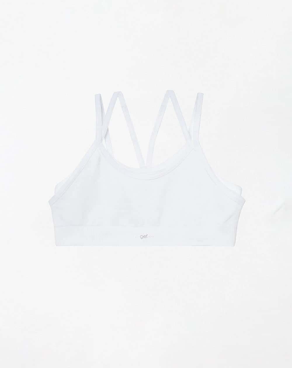 Top niña doble seamless blanco