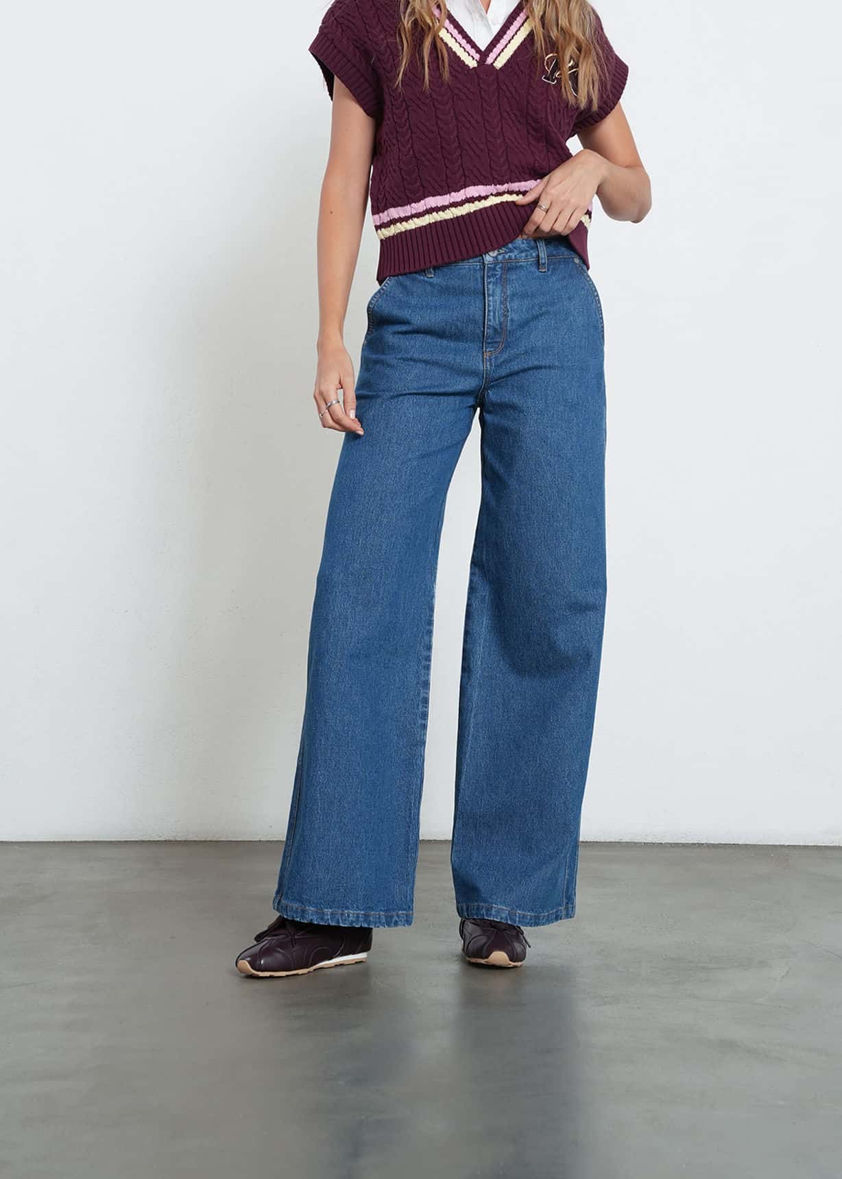 Jean Wide Leg cinco bolsillos