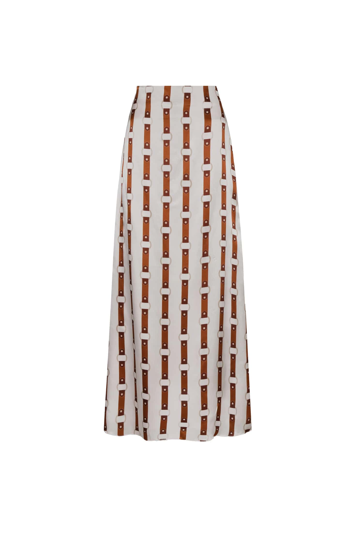 Carlota Satin Silk Maxi Skirt / Horse Reins