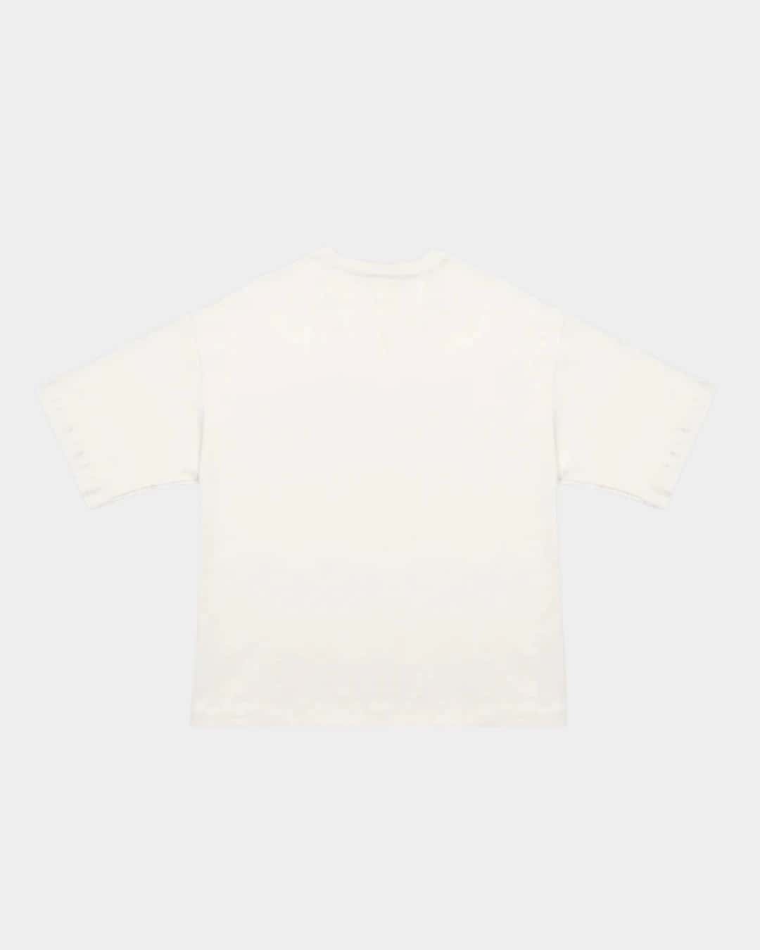 CAMISETA BLOCK ROJO SOBRE BLANCO OVERSIZE - miniatura 2