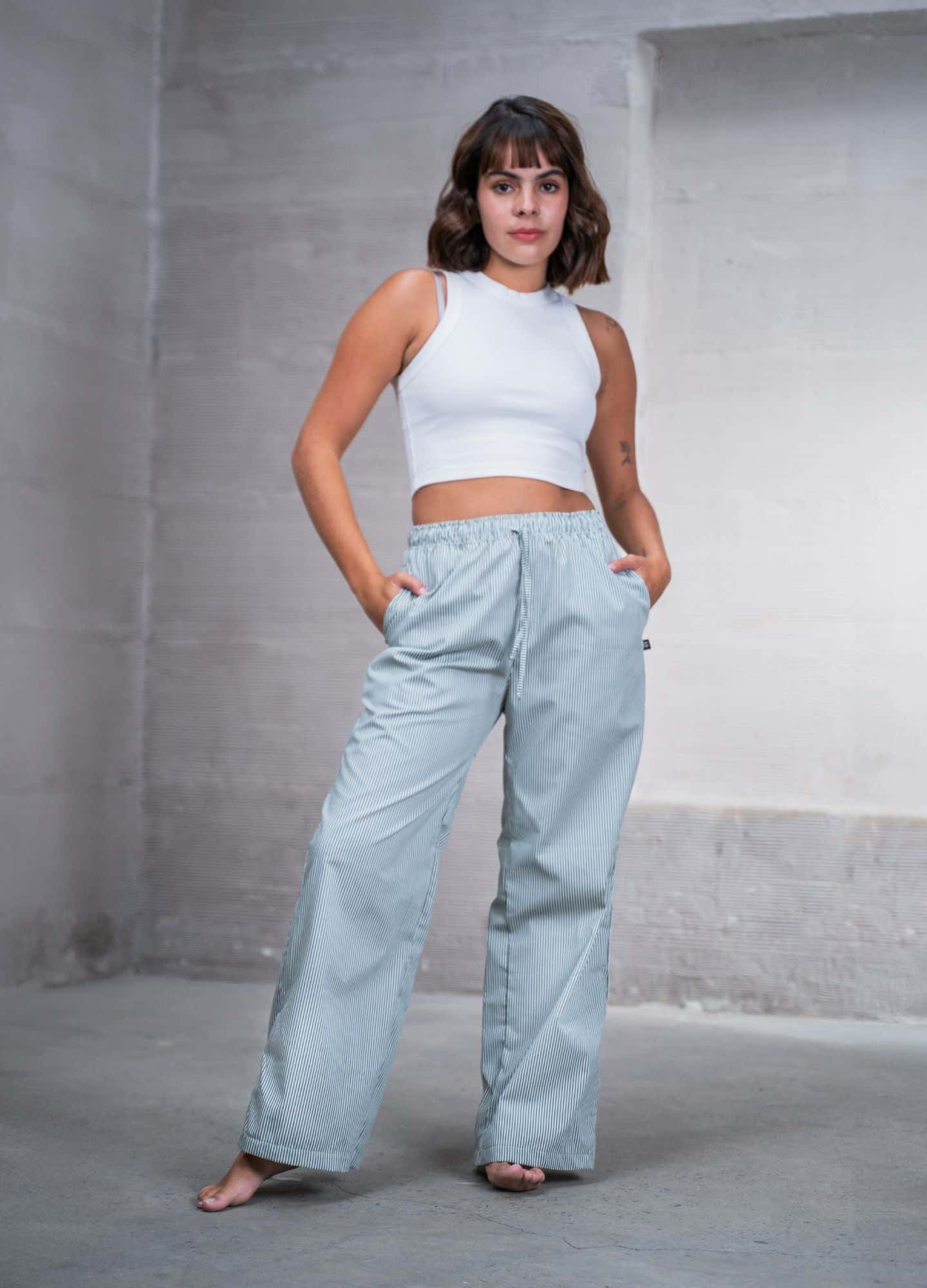 Pantalón Rayas - Verde