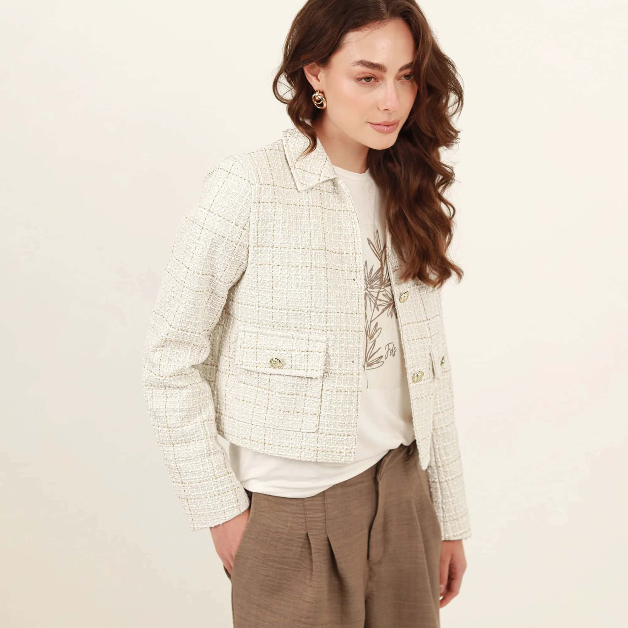 Chaqueta Corta Texturizada