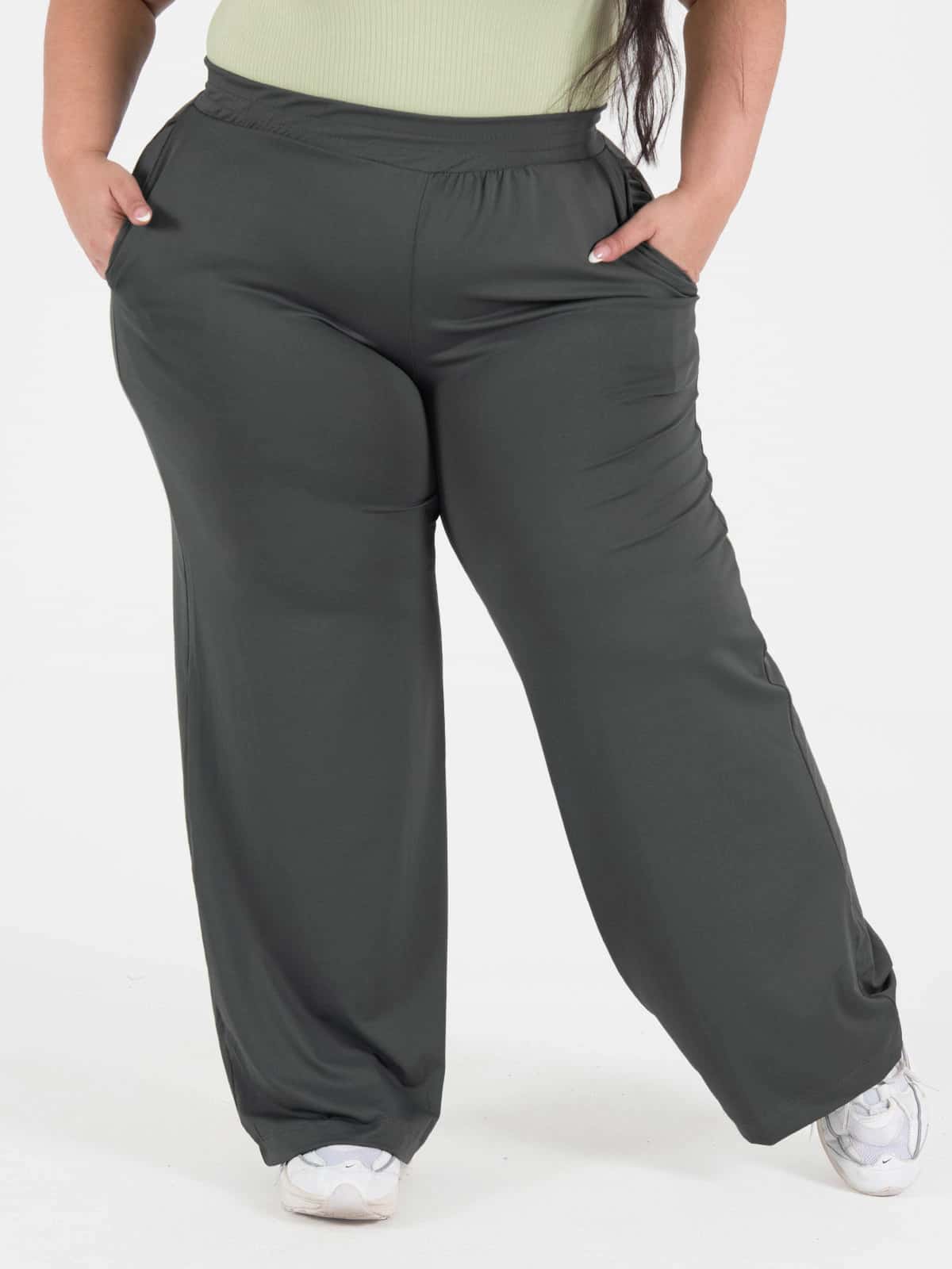 sahay pantalon gris oscuro talla plus