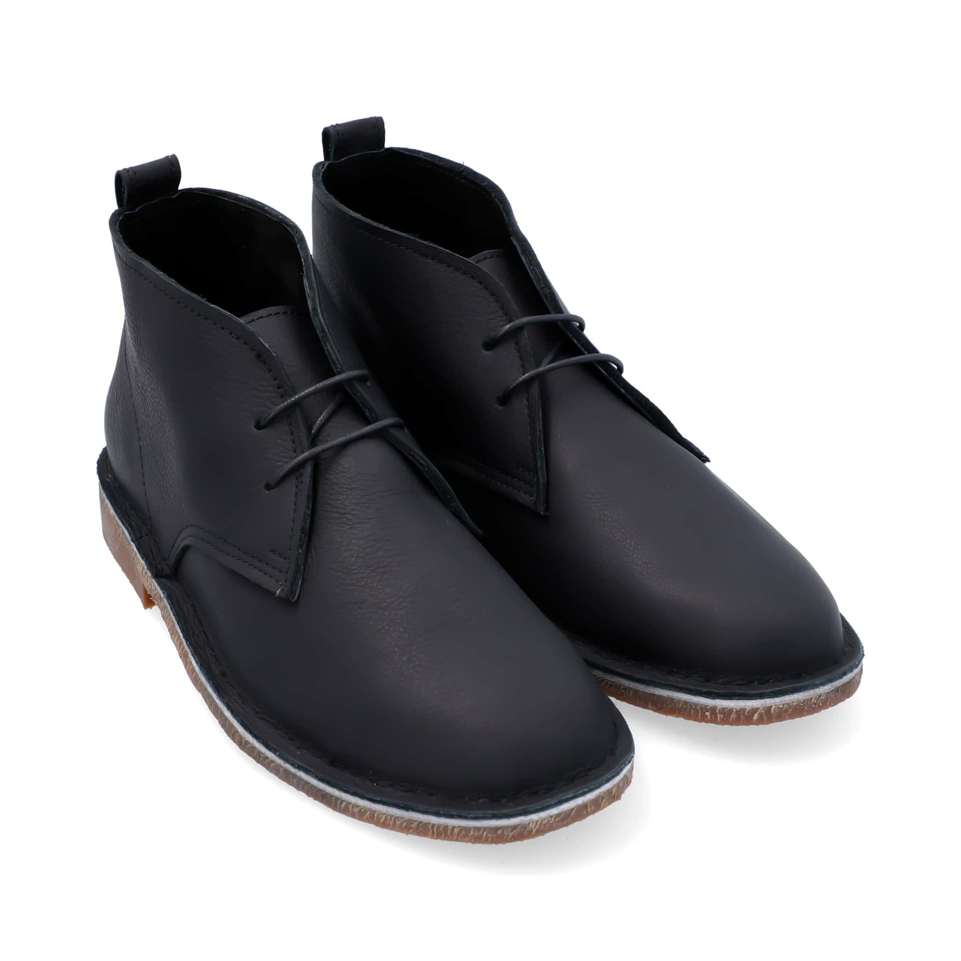 Botas Desert Hombre Cuero Abatanado Negro