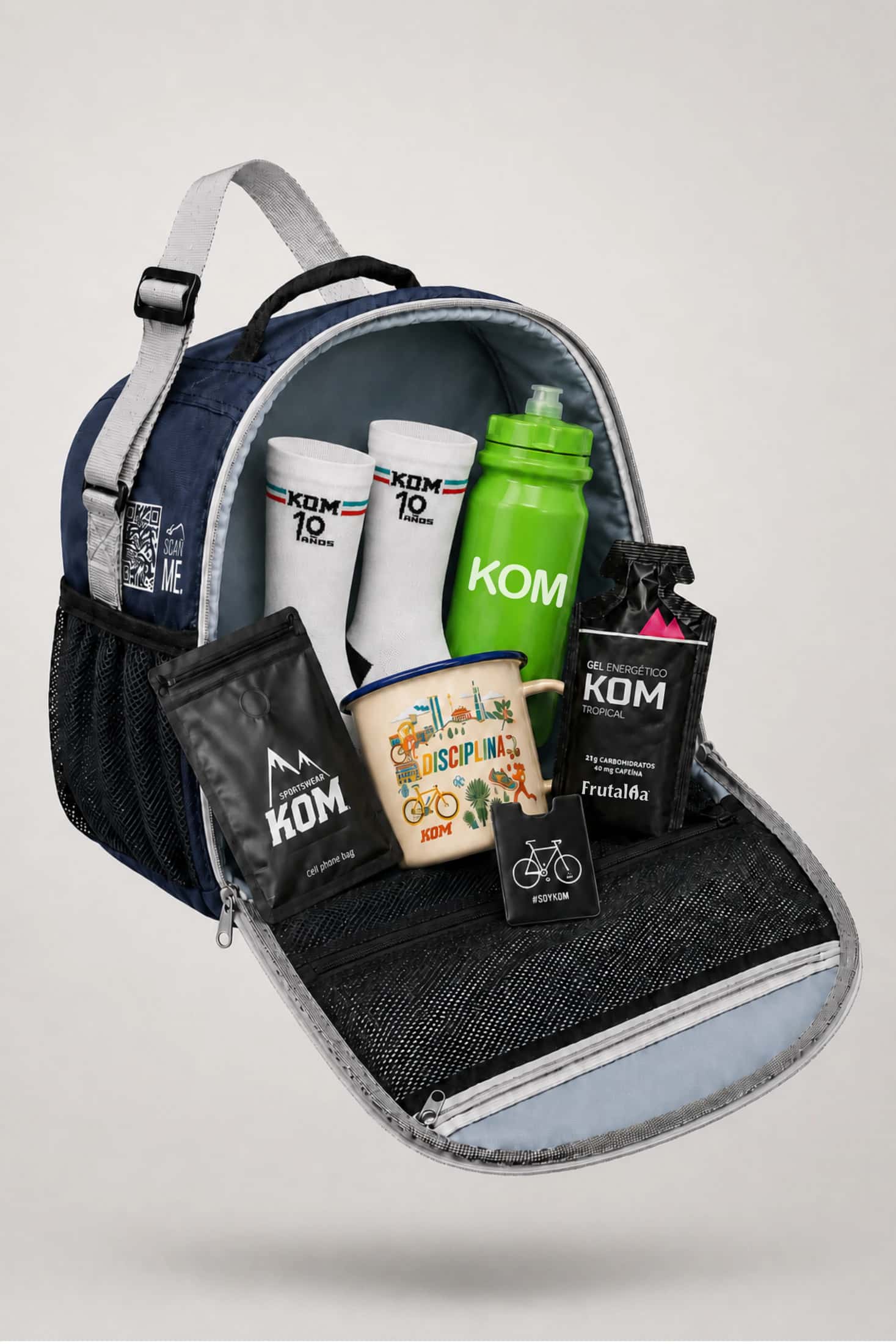 Kit Conmemorativo 10 Años KOM para Ciclistas y runners
