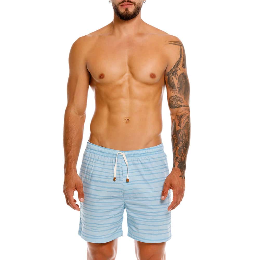 PANTALÓN MEDIO HEBRAS AZUL