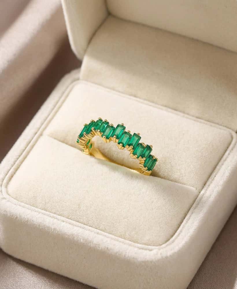 Anillo Esmeraldas Colombianas Oro 18K