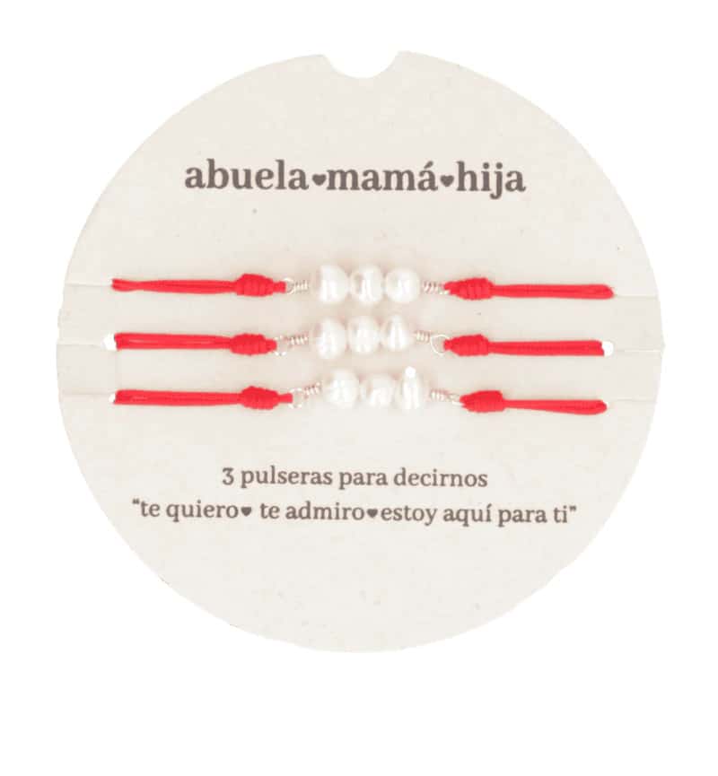 Pulsera Abuela♡Mamá♡Hija Set x 3