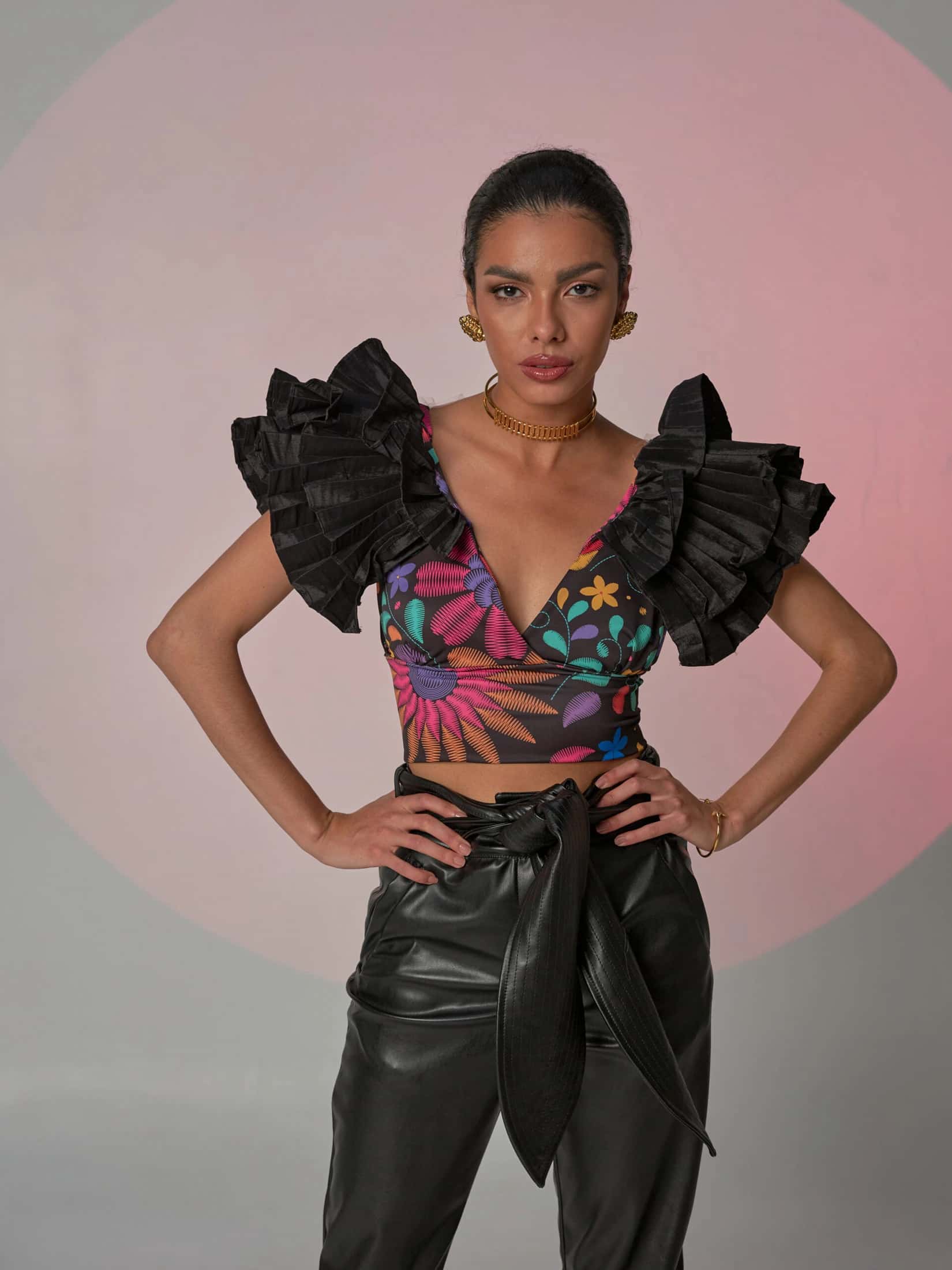 Top Nao Negro Estampado - miniatura 2
