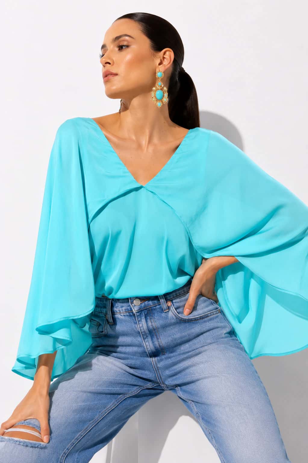Blusa Gloria 2 Aguamarina