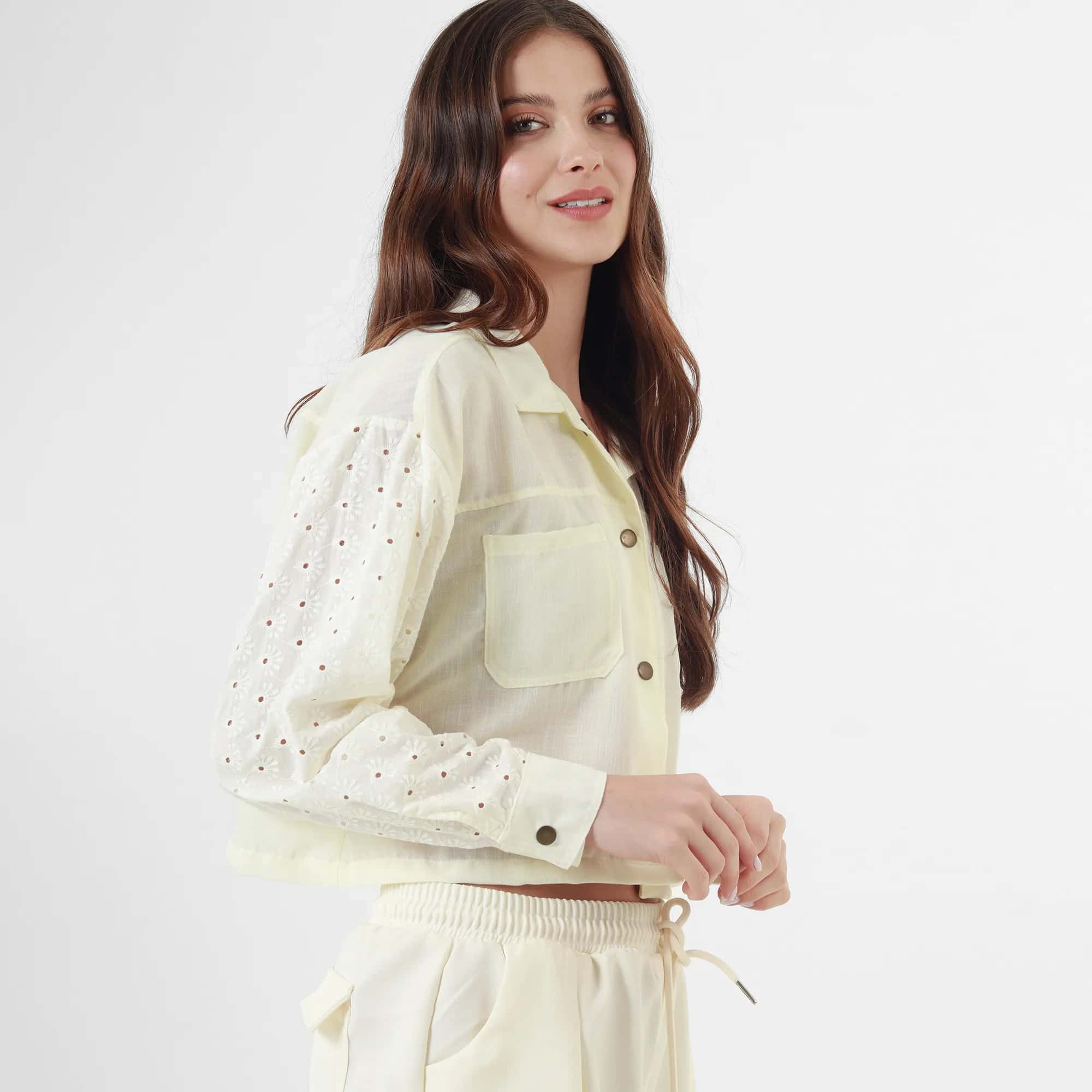 Chaqueta Cuello Camisero Manga Larga