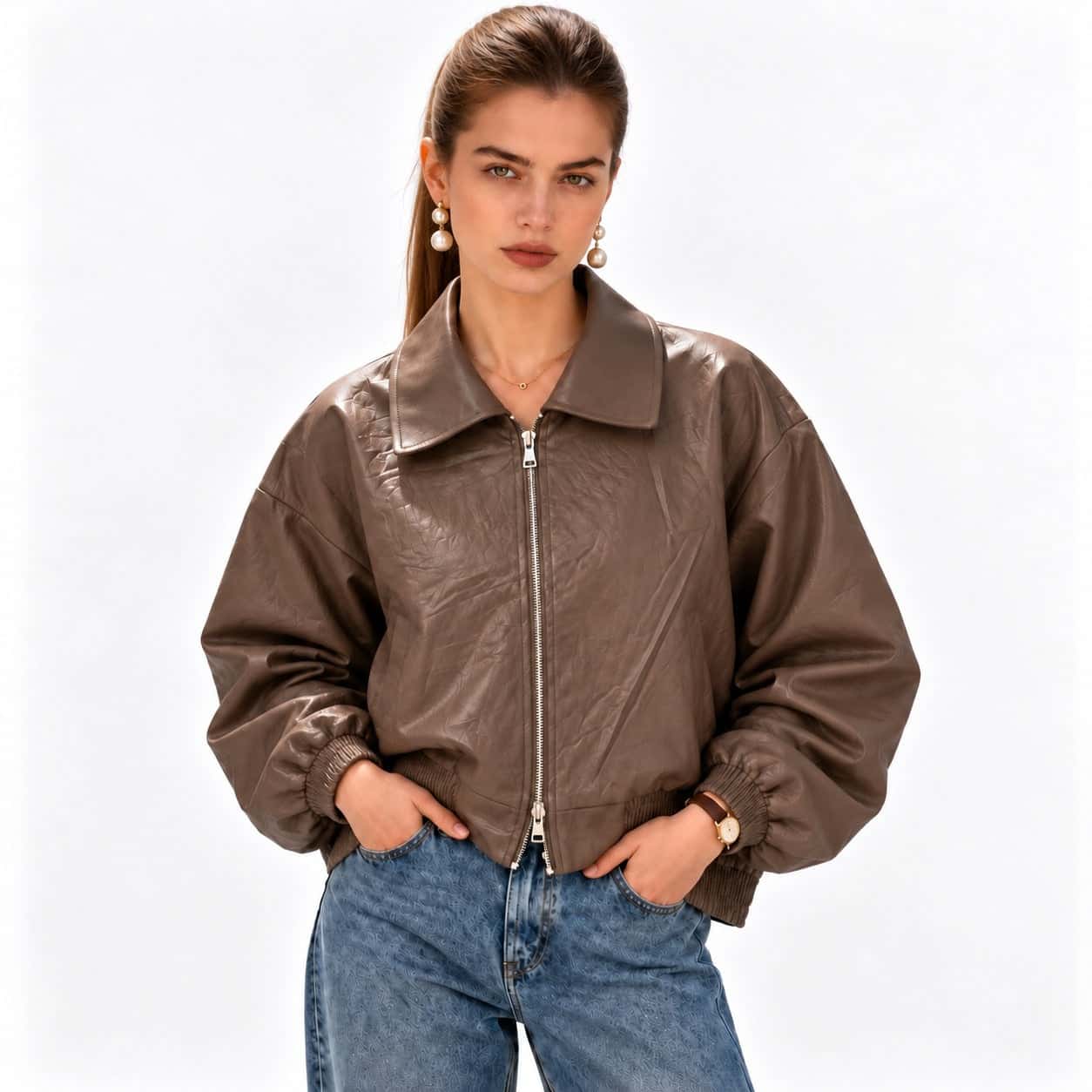 Cazadora eFecto piel CH1618
