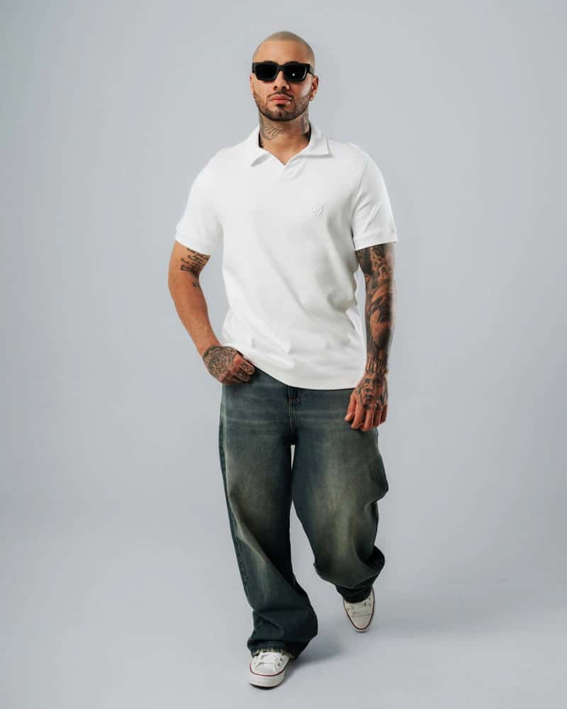 Polo Relaxed Fit Blanco - miniatura 5