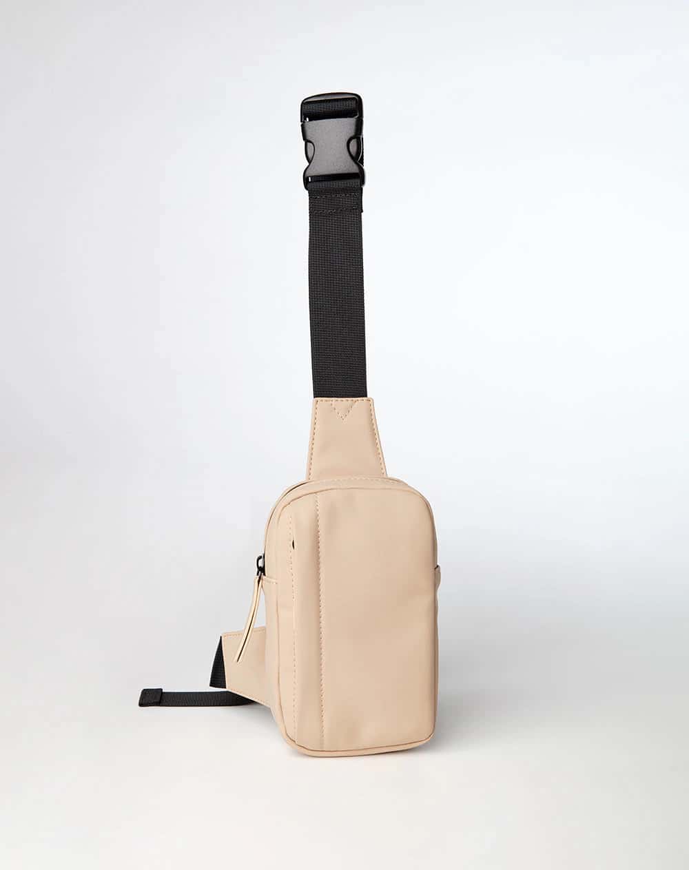 Bolso cruzado tipo sling bag beige