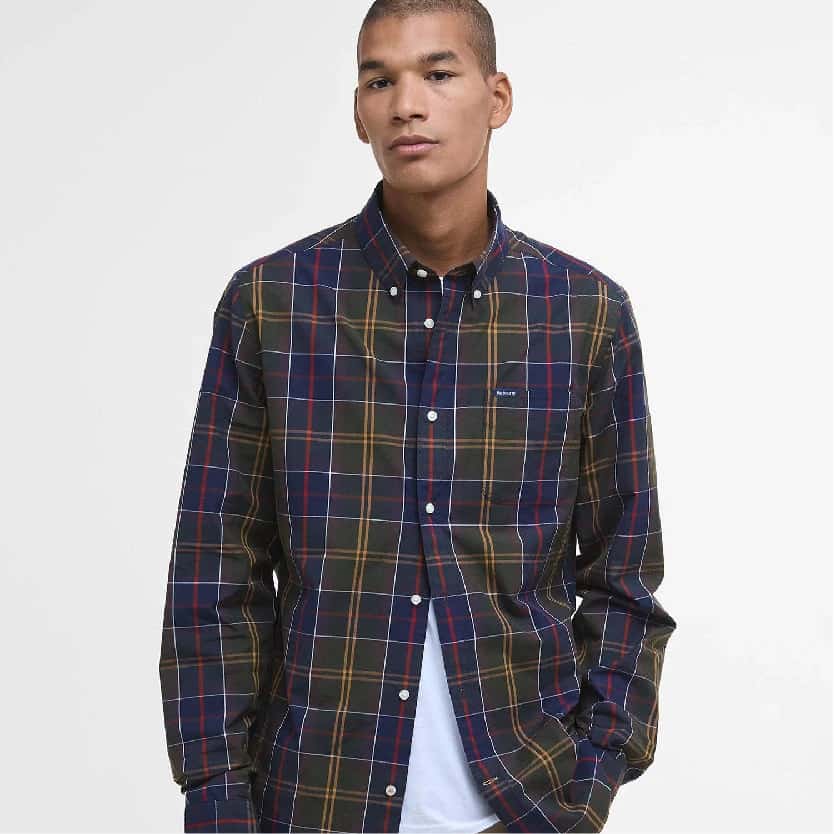 Laggon Tartan Relaxed Long-Sleeved Shirt