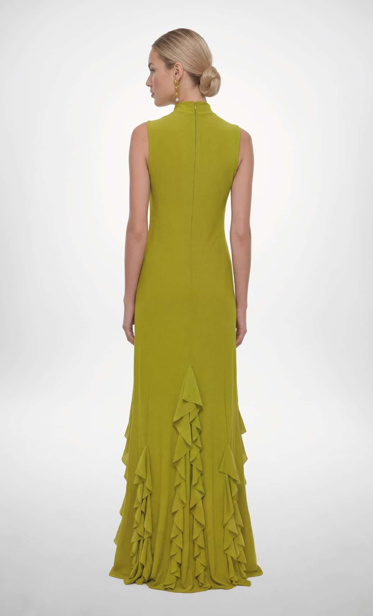 Vestido largo Aneta Chartreuse - miniatura 2