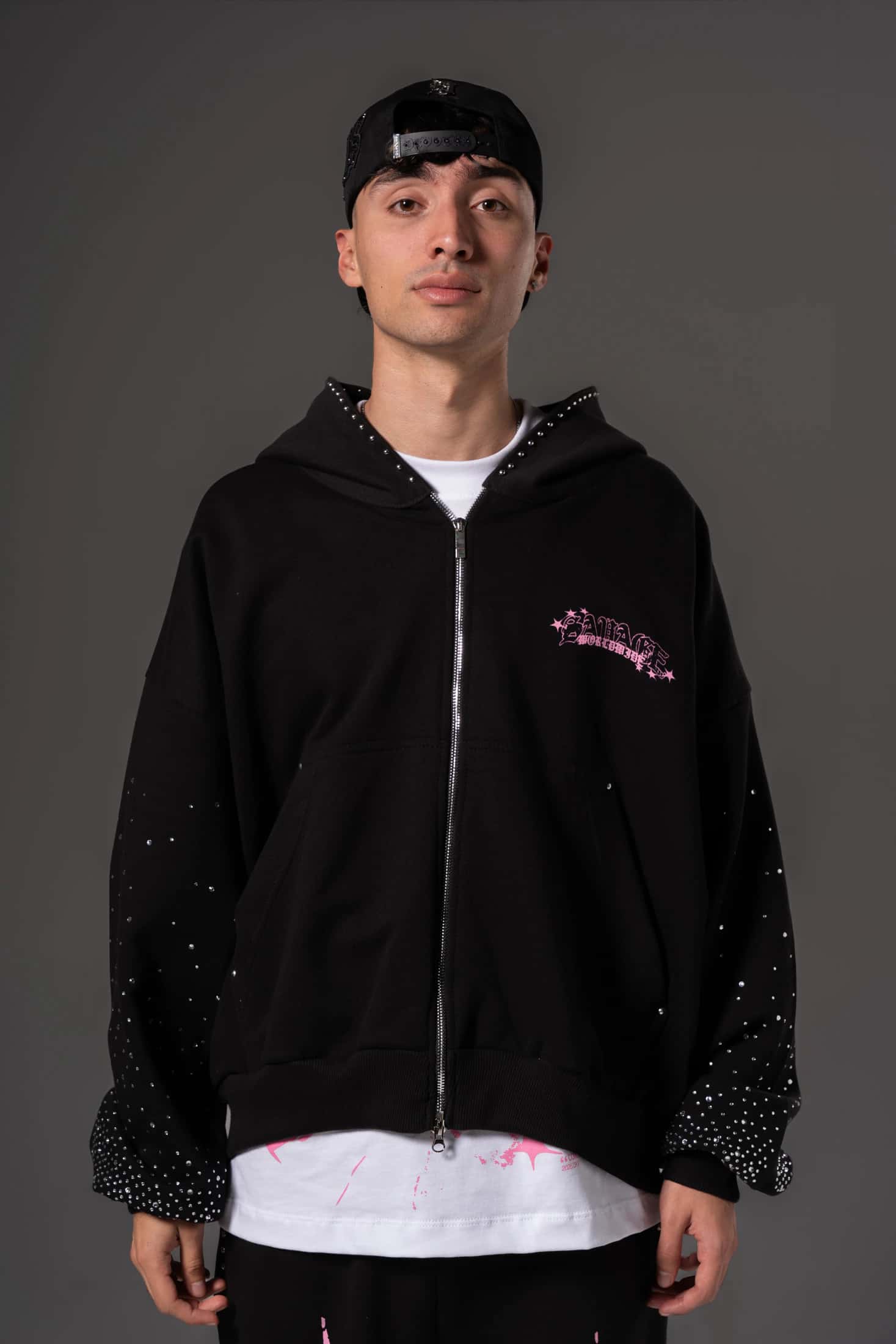 Double Zip Hoodie Boxy fit World wide 14649