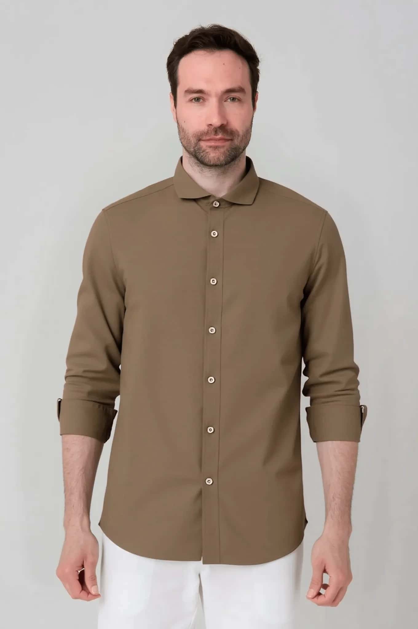 Camisa manga larga Jon sonen Lino / Algodón