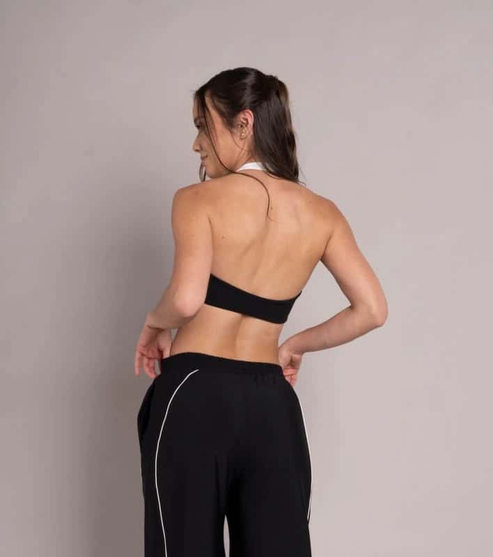 Contrast Halter top Negro - miniatura 2