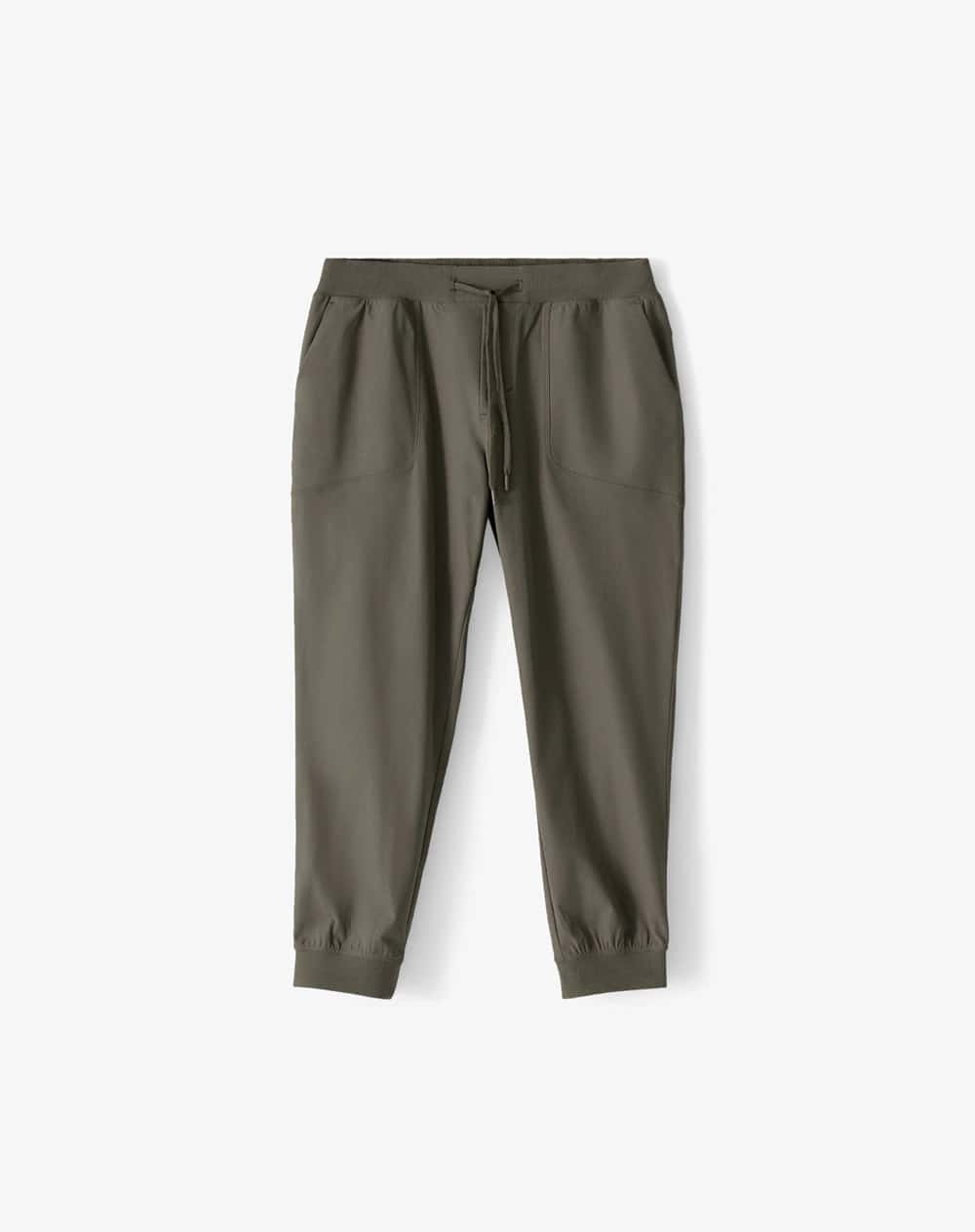 Jogger relaxed tiro medio café hombre