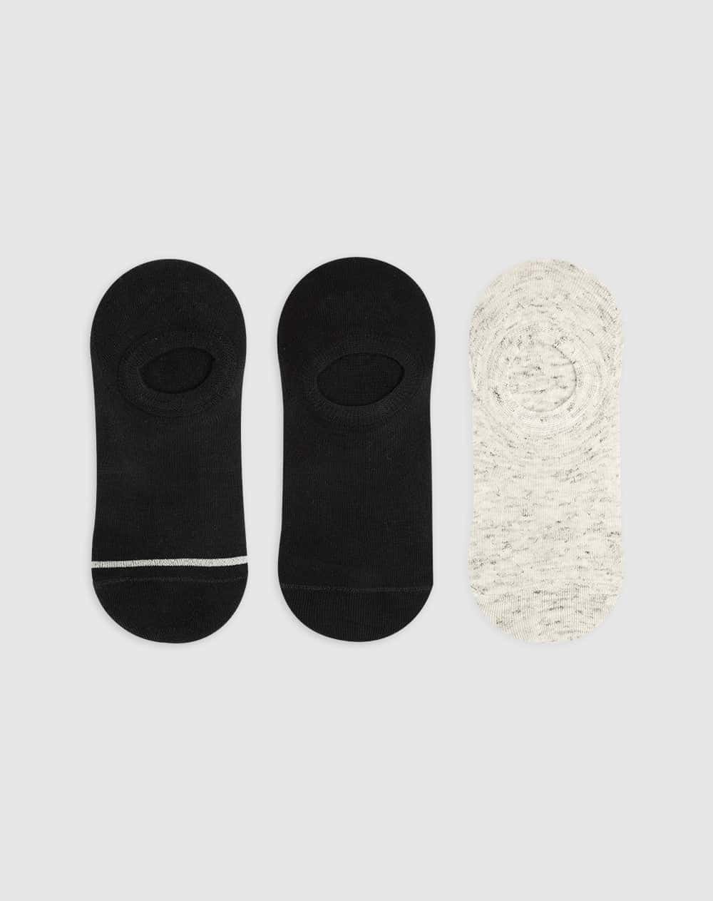 Medias mujer tobillera corta pack x3 surtido