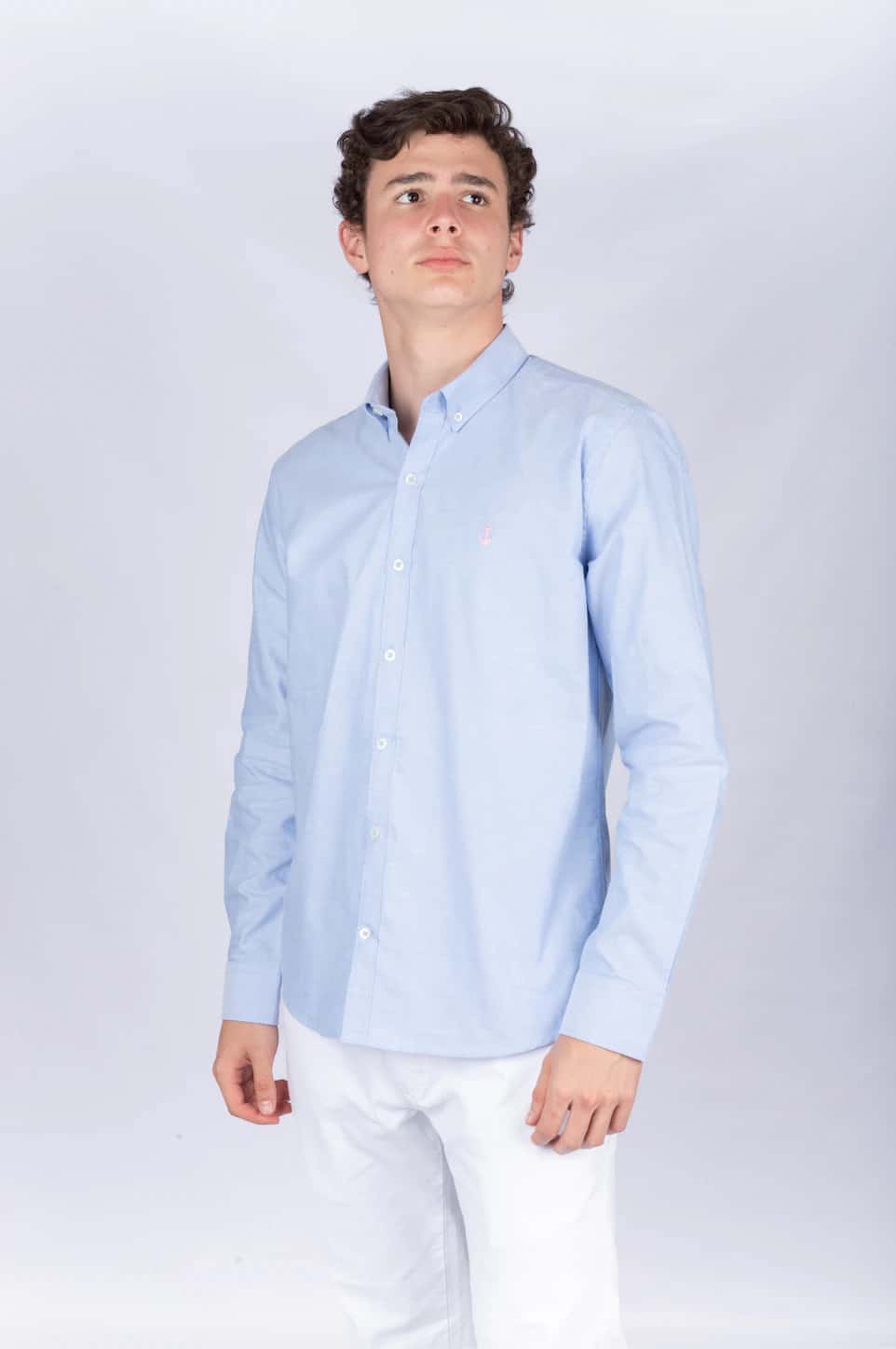 Camisa Oxford Azul Cielo A Rosada